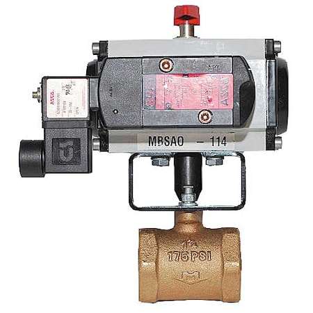 Butterfly Valve Spring Return 1 1/4 In. by USA Milwaukee Pneumatic Flow Control Valves
