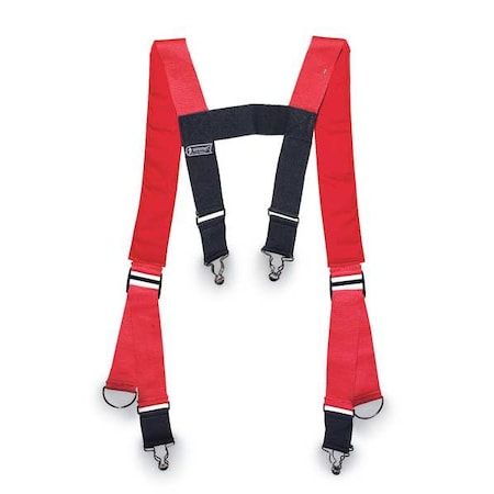 36" Small H Back Suspenders Red Poly Webbing Type 13340 by USA Ergodyne Tool & Work Belts Aprons & Suspenders