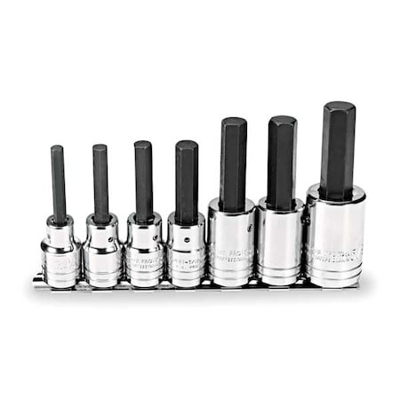 Socket Bit Set 1/2 in. Dr 7 Piece Hex Type J5441 7 by USA Proto Socket Sets