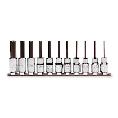 Socket Bit Set 1/4 in. Dr 11 Piece Hex by USA Proto Socket Sets