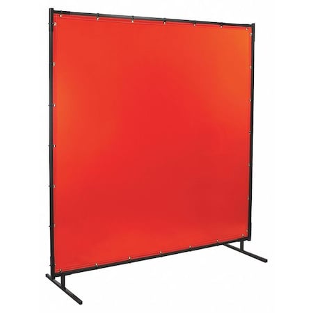 Welding Screen 6 ft. W 4 ft. Orange by USA Steiner Welding Screens