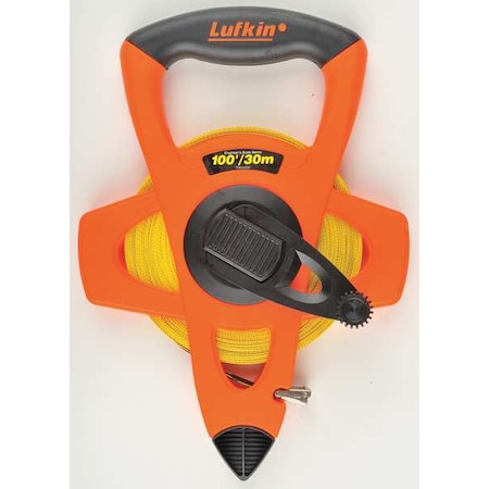Long Tape Measure 1/2Inx30m Orange/Black by USA Lufkin Measuring Tapes