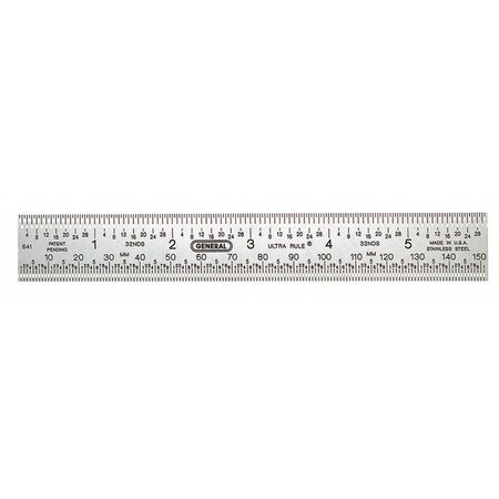 Flexible Steel Rule 150x22mm by USA General Rulers & Straight Edges
