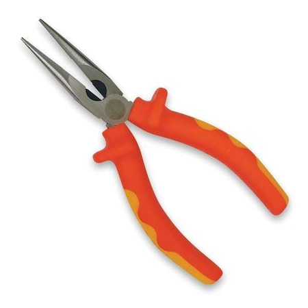 Insulated Long Nose Plier 6 in. Serrated Type 3WY56 by USA Westward Cable & Wire Cutters