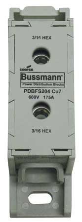 Pwr Dist Block 175A 1P Primary 600VAC by USA Bussmann Electrical Wire Power Distribution Blocks
