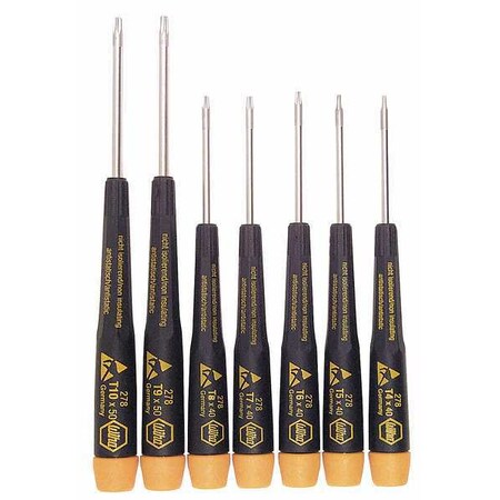 ESD Prec. Screwdriver Set Torx(R) 7 pcs. Type 27894 by USA Wiha Screwdrivers