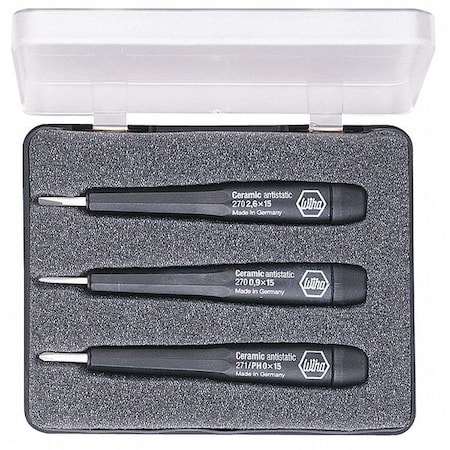 ESD Precision Screwdriver Set Sl/Ph 3pcs by USA Wiha Screwdrivers