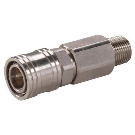 Coupler Body Hose Barb 1/4 304 SS by USA Speedaire Pneumatic Hose Quick Connect Fittings