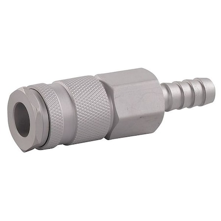 Coupler Body Hose Barb 1/4 Alum/Brass by USA Speedaire Pneumatic Hose Quick Connect Fittings
