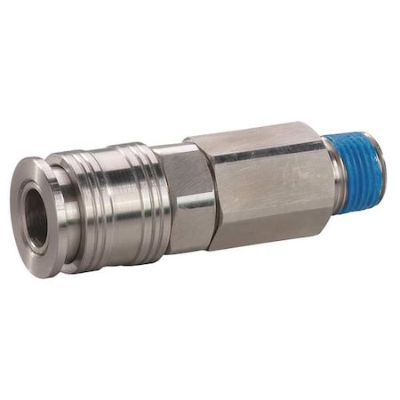 Coupler Body (M)NPT 3/8 304 SS by USA Speedaire Pneumatic Hose Quick Connect Fittings