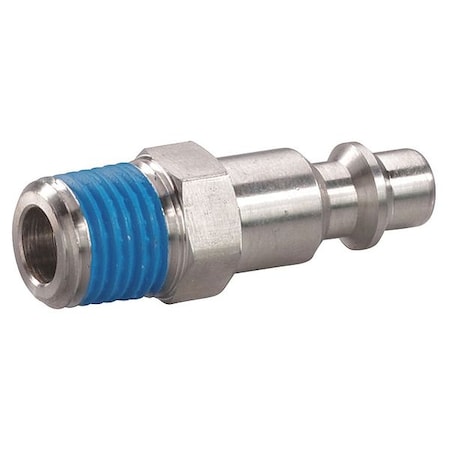 Coupler Plug (M)NPT 1/4 304 SS Type 30E548 by USA Speedaire Pneumatic Hose Quick Connect Fittings