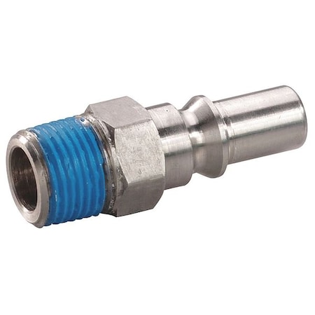 Coupler Plug (M)NPT 1/4 304 SS Type 30E556 by USA Speedaire Pneumatic Hose Quick Connect Fittings