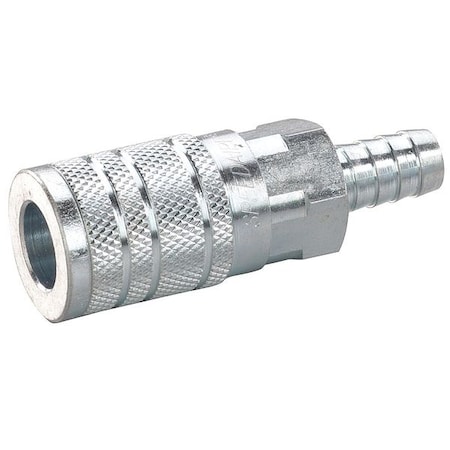 Coupler Body Hose Barb 1/2 Steel by USA Speedaire Pneumatic Hose Quick Connect Fittings