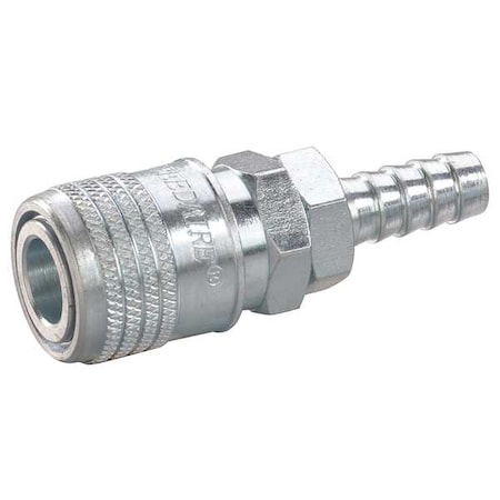 Coupler Body Hose Barb 1/4 Steel by USA Speedaire Pneumatic Hose Quick Connect Fittings