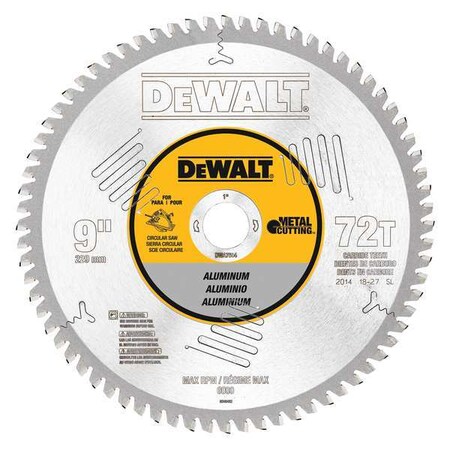 Circular Saw Blade Aluminum 9in. by USA Dewalt Circular Power Saw Blades