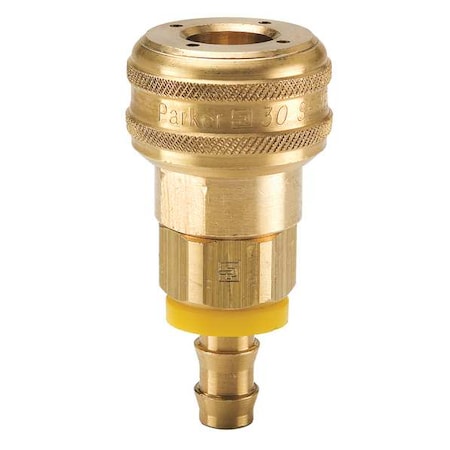 Coupler Body Brass Push On 25 cfm Type B30 3BP by USA Parker Pneumatic Hose Quick Connect Fittings