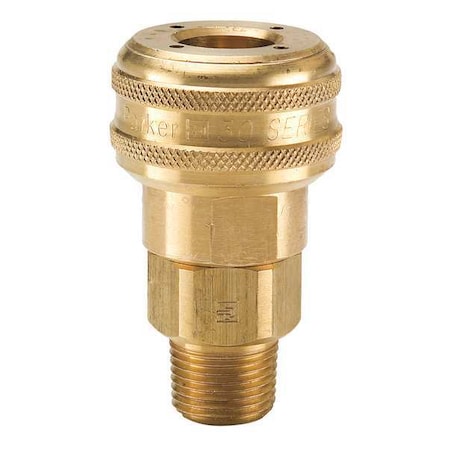 Coupler Body Brass 1 In. Pipe 110 cfm by USA Parker Pneumatic Hose Quick Connect Fittings