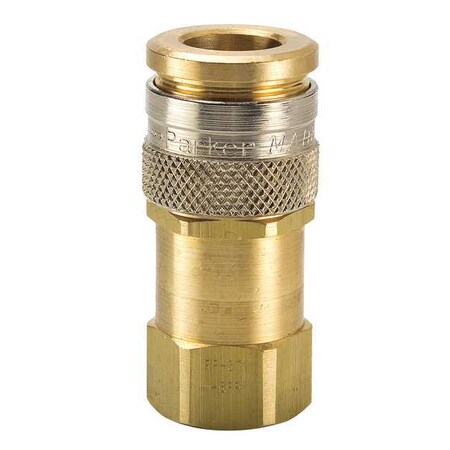 Coupler Body Brass FNPT 3/8 In. Pipe by USA Parker Pneumatic Hose Quick Connect Fittings