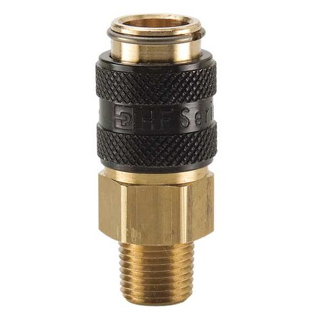 Coupler Body Brass MNPT 1/4 In. Pipe Type HF 121 4MP by USA Parker Pneumatic Hose Quick Connect Fittings