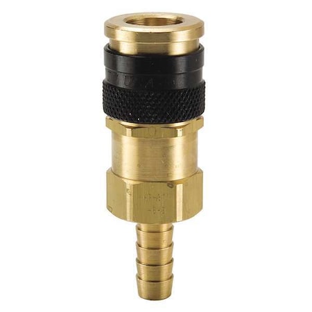Coupler Body Brass Hose Barb 25 cfm Type HF 251 4HB by USA Parker Pneumatic Hose Quick Connect Fittings