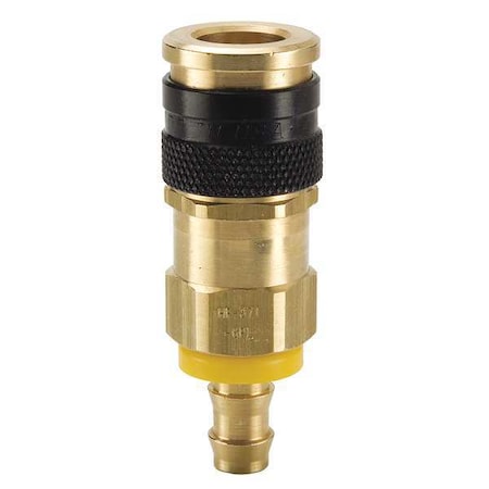 Coupler Body Brass Push On 25 cfm Type HF 251 6PL by USA Parker Pneumatic Hose Quick Connect Fittings