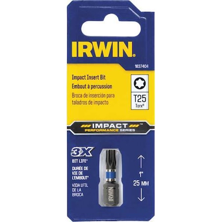 Insert Bit 1/4" Torx T25 PK20 by USA Irwin Screwdriver Bits