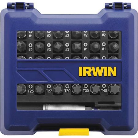 Screwdriver Bit Set 31 Pieces 1/4" Shank Type 1866985 by USA Irwin Screwdriver Bit Sets