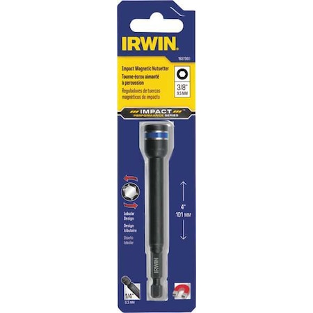 Nutsetter 3/8" Hex 4" L Tool Steel by USA Irwin Nut Setters & Bit Holders