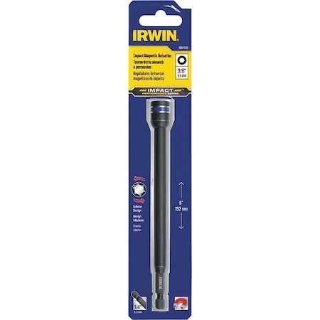 Nutsetter 3/8" Hex 6" L Tool Steel by USA Irwin Nut Setters & Bit Holders