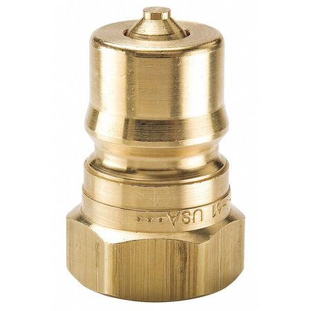 Coupler Nipple 1/4 18 1/4 In. Body Brass by USA Parker Hydraulic Quick Couplers