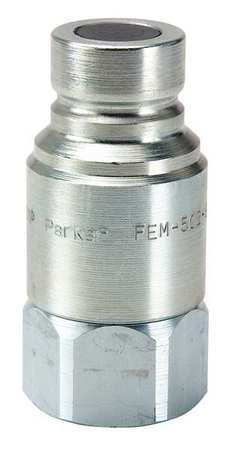 Parker Hydraulic Quick Couplers Nipple 1/2 14 1/2 In. Body Steel Model FEM 502 8FP USA Supply