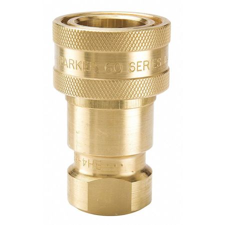 Coupler Body 1/8 27 1/8 In. Body Brass by USA Parker Hydraulic Quick Couplers