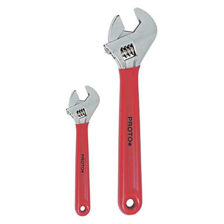 Adj. Wrench Set 6" 10" Chrome 2 Pc. by USA Proto Adjustable Wrenches