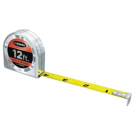 Tape Measure 5/8 In x 12 ft Silver In/Ft by USA Keson Measuring Tapes