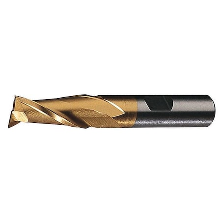 HSS End Mill D 9/16 Cut 1 1/8 OAL 3 3/8 by USA Cleveland High Speed Steel End Mills