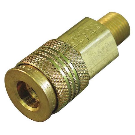 Coupler Body (M)NPT 1/4 Brass Type B23AS25M by USA Eaton Hansen Pneumatic Hose Quick Connect Fittings