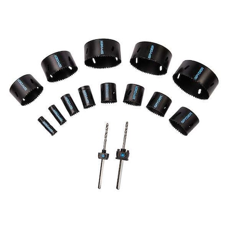 Hole Saw Kit 15Pc 1 3/4In by USA Spyder Hole Saw Kits