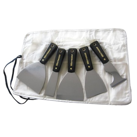 Putty Knife/Painters Tool Set 3" W 5 Pc. by USA Westward Putty & Joint Knives Spatulas Scrapers