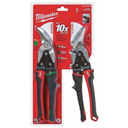 Metal Cutting Snips Offset 10 in. by USA Milwaukee Metal Cutting Snips & Sheet Metal Tools