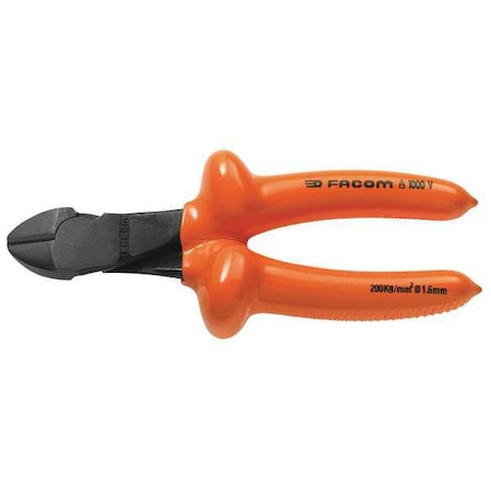 Insulated Diagonal Cutters 5 3/4 In. by USA Facom Solid Joint Pliers