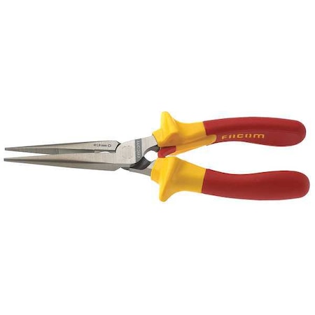 Insulated Needle Nose Plier 6 1/2 in. Type FA 193.16VE by USA Facom Solid Joint Pliers