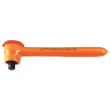 Insulated Ratchet 1/4 in. Dr 4 7/8 in. L by USA Facom Hand Ratchets