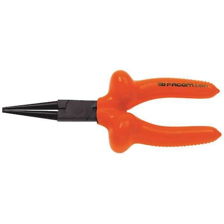 Insulated Round Nose Plier 6 7/8 in. Type FA 189.17AVSE by USA Facom Solid Joint Pliers