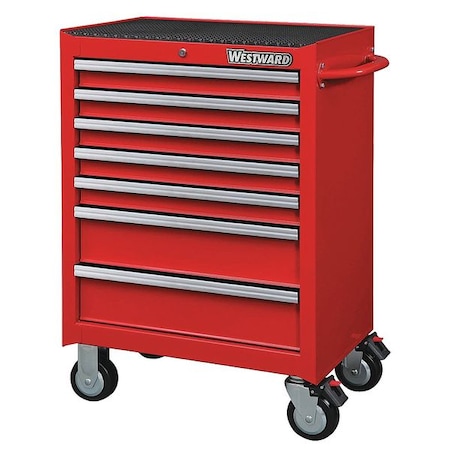 26 11/16" Rolling Cabinet 7 Drawers Red by USA Westward Tool Chest & Side Cabinets