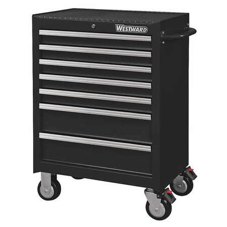 26 11/16" Rolling Cabinet 7 Drawers Black by USA Westward Tool Chest & Side Cabinets