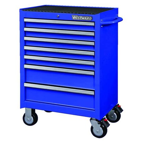 26 11/16" Rolling Cabinet 7 Drawers Blue by USA Westward Tool Chest & Side Cabinets
