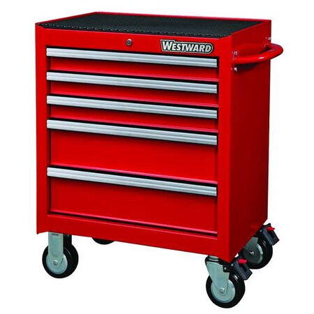 26 11/16" Rolling Cabinet 5 Drawers Red by USA Westward Tool Chest & Side Cabinets