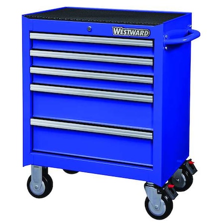 26 11/16" Rolling Cabinet 5 Drawers Blue by USA Westward Tool Chest & Side Cabinets