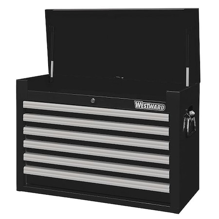 26" Top Chest 6 Drawers Black by USA Westward Tool Chest & Side Cabinets