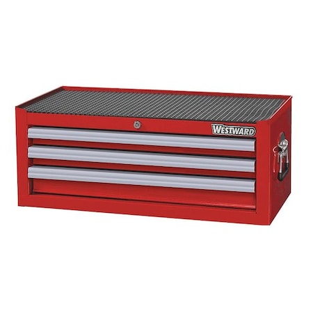 26 5/16" Intermediate Chest 3 Drawers Red by USA Westward Tool Chest & Side Cabinets